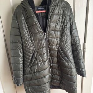 French Connection Olive Puffer Coat